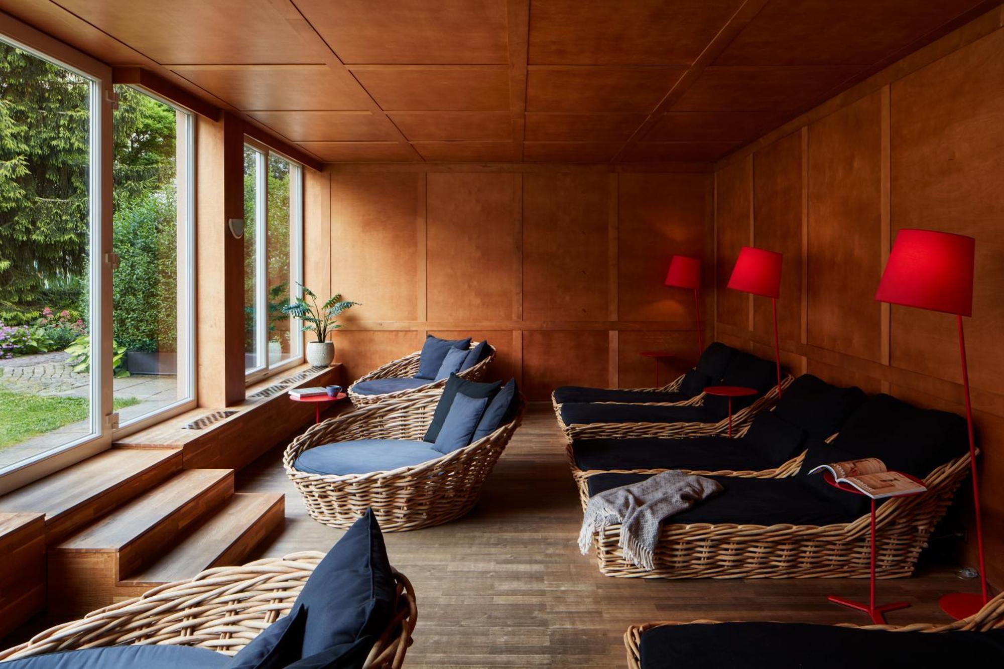 Falkensteiner Spa Resort Маріанські Лазні Екстер'єр фото The interior of the sauna